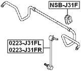 NSB-J31F - FRONT STABILIZER BAR BUSH D22