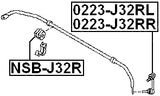 NSB-J32R - REAR STABILIZER BAR BUSH D17