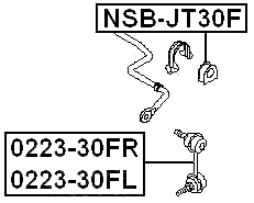 NSB-JT30F - FRONT STABILIZER BAR BUSH D25