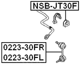 NSB-JT30F - FRONT STABILIZER BAR BUSH D25