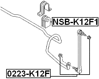 NSB-K12F1 - FRONT STABILIZER BAR BUSH D14