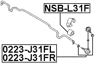 NSB-L31F - FRONT STABILIZER BAR BUSH D18.5