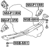 NSB-M01 - ENGINE FRONT CROSS MEMBER BUSHING
