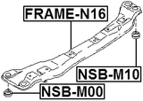 NSB-M10 - ENGINE FRONT CROSS MEMBER BUSHING