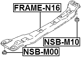 NSB-M10 - ENGINE FRONT CROSS MEMBER BUSHING