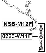 NSB-M12F - FRONT STABILIZER BAR BUSH D21