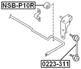 NSB-P10R - REAR STABILIZER BAR BUSH D17