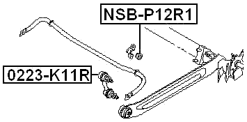 NSB-P12R1 - REAR STABILIZER BAR BUSH D20