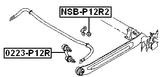 NSB-P12R2 - REAR STABILIZER BAR BUSH D22