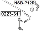 NSB-P12R - REAR STABILIZER BAR BUSH D17