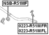 NSB-R51MF - FRONT STABILIZER BAR BUSH D34