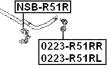 NSB-R51R - REAR STABILIZER BAR BUSH D26