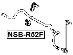 NSB-R52F - FRONT STABILIZER BAR BUSH D26