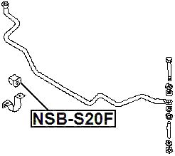NSB-S20F - FRONT STABILIZER BAR BUSH D24