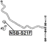 NSB-S21F - FRONT STABILIZER BAR BUSH D21