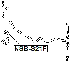 NSB-S21F - FRONT STABILIZER BAR BUSH D21