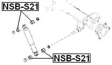 NSB-S21 - REAR SHOCK ABSORBER BUSHING