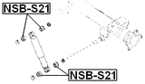 NSB-S21 - REAR SHOCK ABSORBER BUSHING