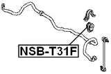 NSB-T31F - FRONT STABILIZER BAR BUSH D22