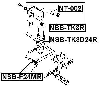 NSB-TK3R - REAR STABILIZER BAR LINK BUSH D18.5