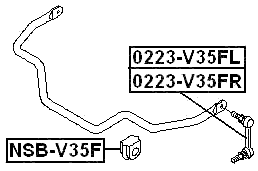 NSB-V35F - FRONT STABILIZER BAR BUSH D33