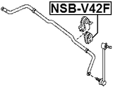 NSB-V42F - FRONT STABILIZER BAR BUSH D23