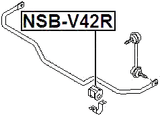 NSB-V42R - REAR STABILIZER BAR BUSH D20