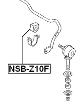NSB-Z10F - FRONT STABILIZER BAR BUSH D26