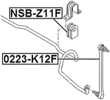 NSB-Z11F - FRONT STABILIZER BAR BUSH D18