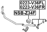 NSB-Z34F - FRONT STABILIZER BAR BUSH D26