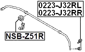 NSB-Z51R - REAR STABILIZER BAR BUSH D20
