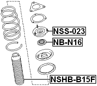 NSHB-B15F - BOOT WITH JOUNCE BUMPER FRONT SHOCK ABSORBER