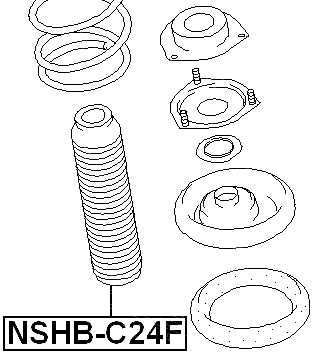 NSHB-C24F - FRONT SHOCK ABSORBER BOOT