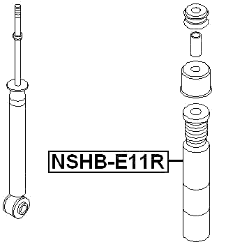 NSHB-E11R - REAR SHOCK ABSORBER BOOT