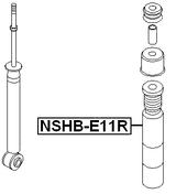 NSHB-E11R - REAR SHOCK ABSORBER BOOT