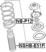 NSHB-E51F - FRONT SHOCK ABSORBER BOOT