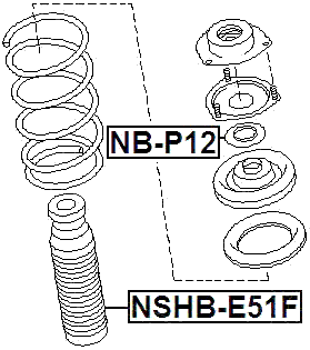NSHB-E51F - FRONT SHOCK ABSORBER BOOT