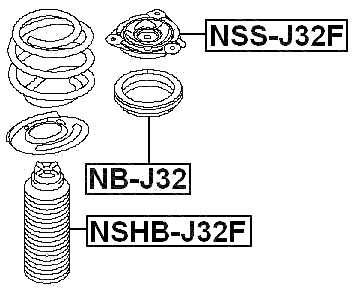 NSHB-J32F - FRONT SHOCK ABSORBER BOOT