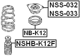 NSHB-K12F - FRONT SHOCK ABSORBER BOOT
