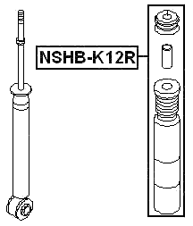 NSHB-K12R - REAR SHOCK ABSORBER BOOT