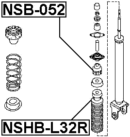 NSHB-L32R - BOOT WITH JOUNCE BUMPER REAR SHOCK ABSORBER