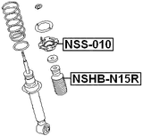 NSHB-N15R - REAR SHOCK ABSORBER BOOT