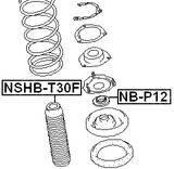 NSHB-T30F - FRONT SHOCK ABSORBER BOOT