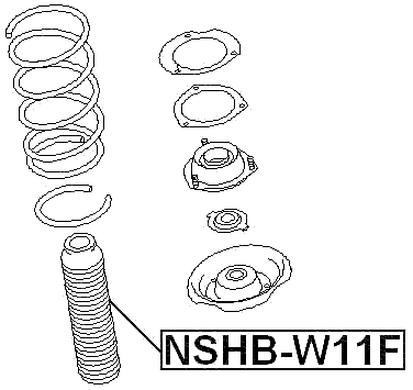 NSHB-W11F - FRONT SHOCK ABSORBER BOOT