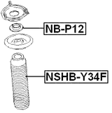 NSHB-Y34F - FRONT SHOCK ABSORBER BOOT