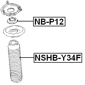 NSHB-Y34F - FRONT SHOCK ABSORBER BOOT