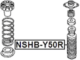 NSHB-Y50R - BOOT WITH JOUNCE BUMPER REAR SHOCK ABSORBER