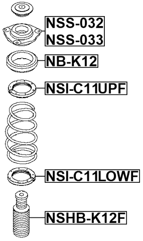NSI-C11UPF - FRONT SPRING UPPER SEAT