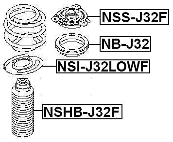 NSI-J32LOWF - FRONT SPRING LOWER SEAT