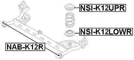 NSI-K12LOWR - REAR SPRING LOWER SEAT